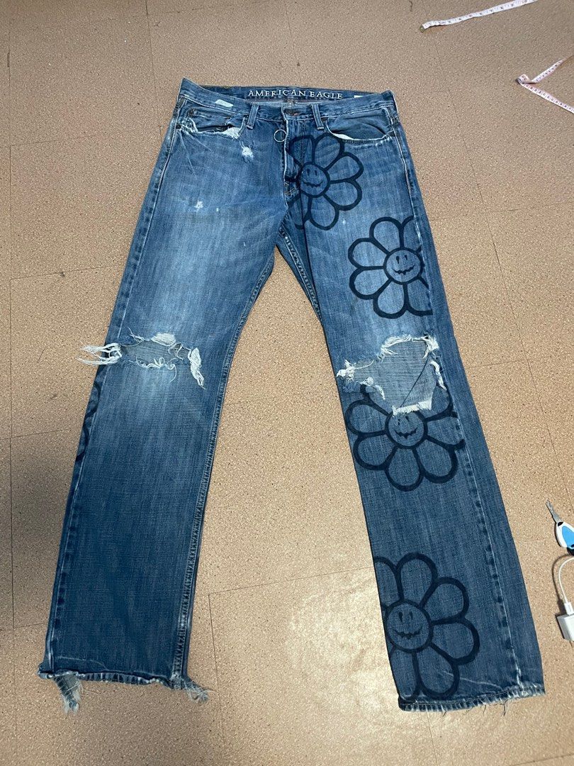 rip jean american eagle Men s Fashion Bottoms Jeans on Carousell