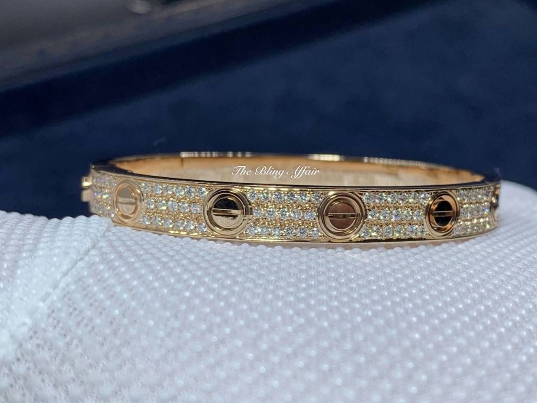 Gold diamond discount cartier love bracelet