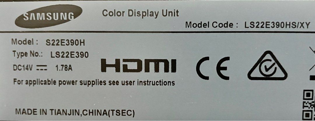 Samsung S22E390H 22 inch FHD LCD monitor, Computers & Tech, Parts ...