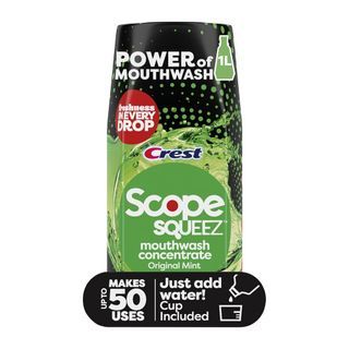 Scope Squeez Mouthwash Concentrate, Original Mint Flavor, 50mL Bottle, Equal Uses up to 1L Bottle