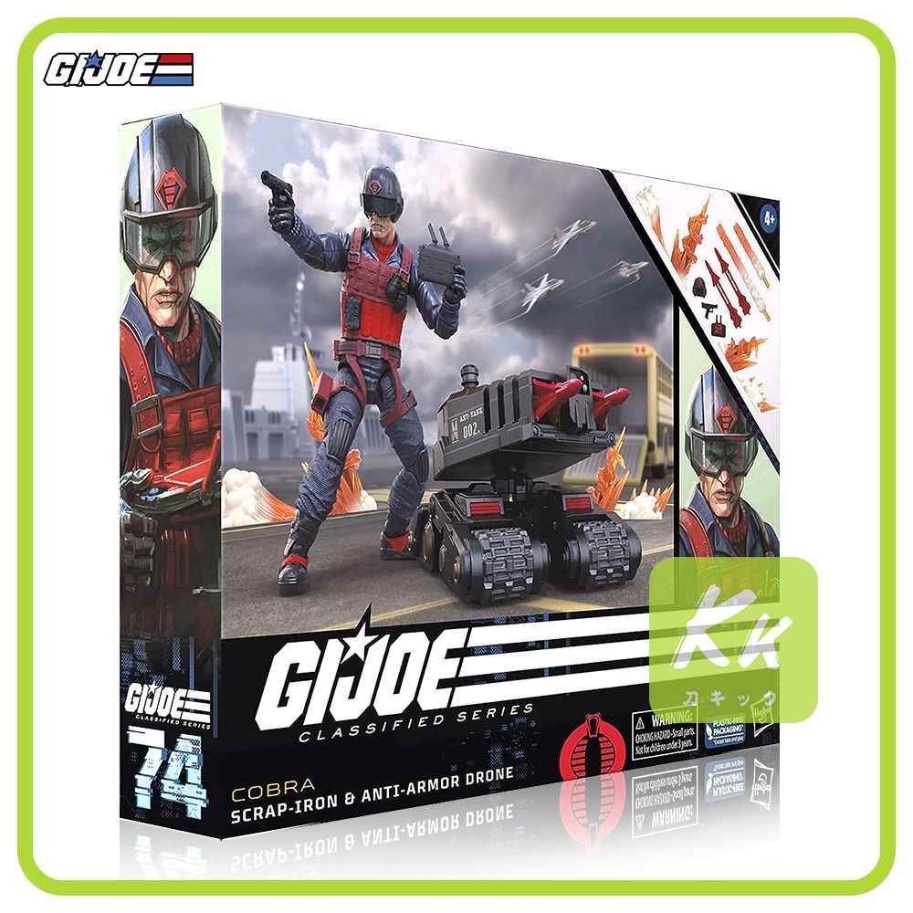 Hasbro G.I Joe Classified Series Scrap-Iron and Anti-Armor Drone 6-in  Action Figure Set 2-Pack