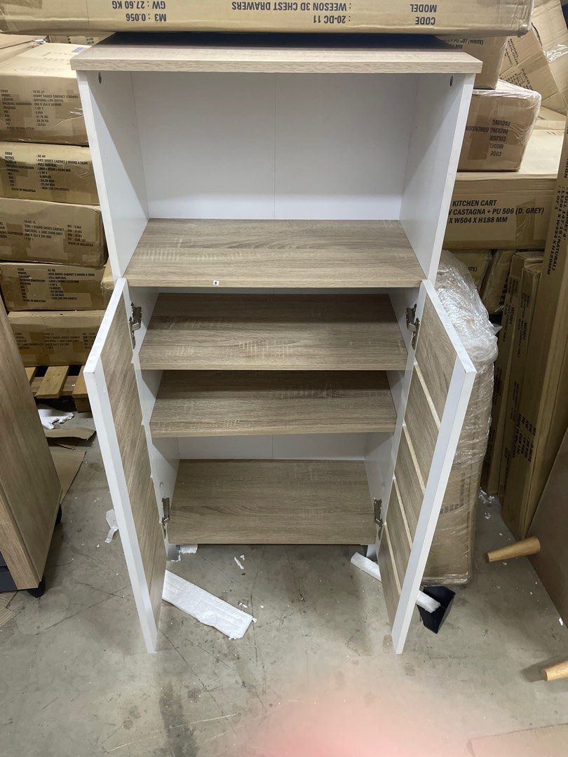 Shoe cabinet 2 door defect unit, Furniture & Home Living, Furniture ...