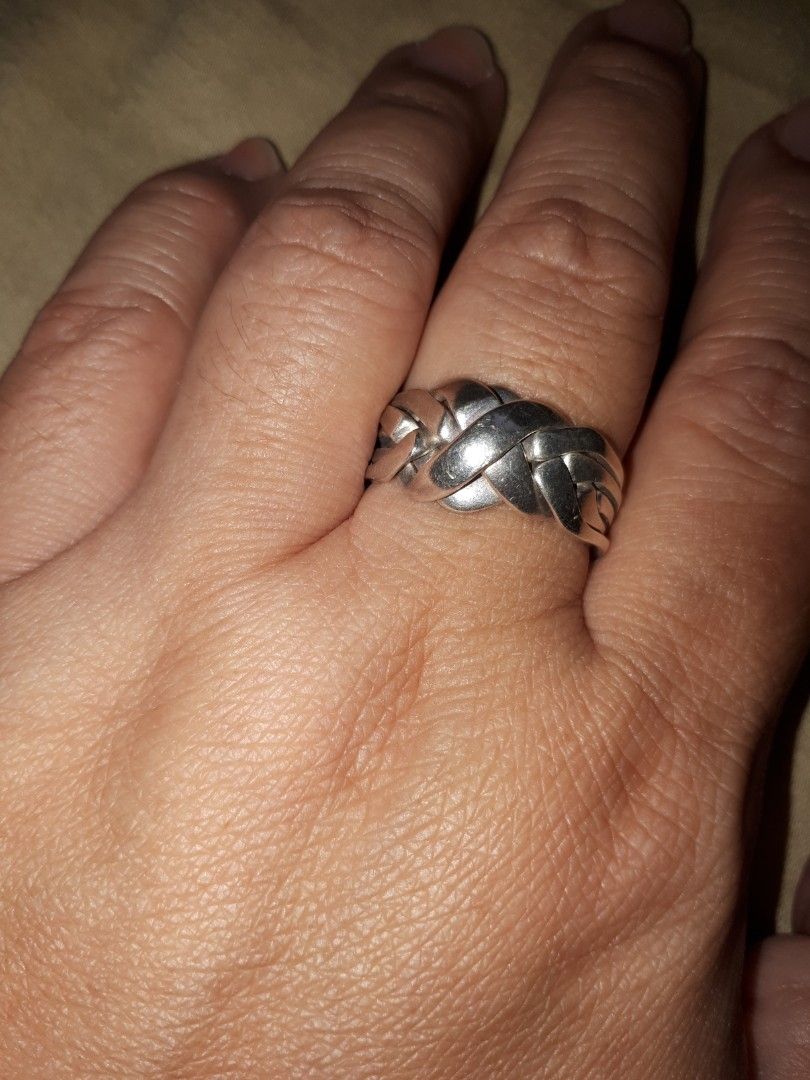 Size 9 size 9 silver puzzle ring 5 pcs category puzzl pure
