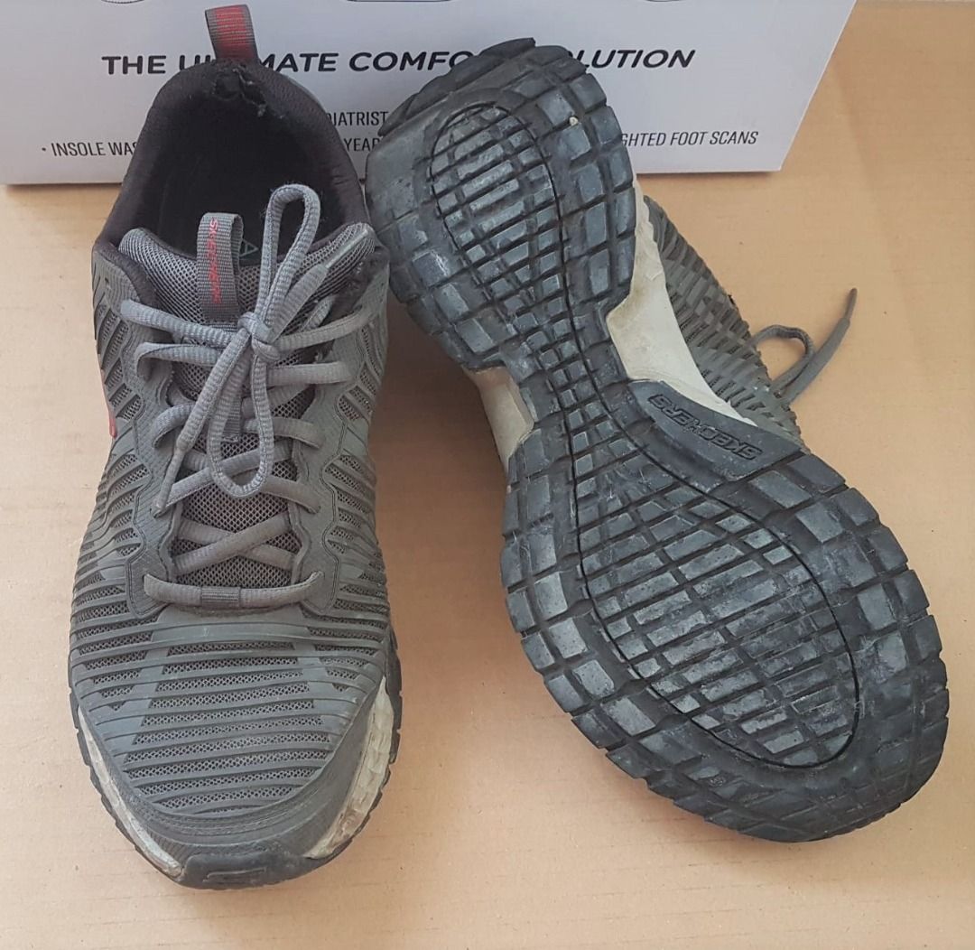 Skechers Designer Sneakers Charcoal Street Flex US 10 UK 9 EU 43 Ultra Flight Goodyear Sole Original Footwear Air Cooled Running Shoes