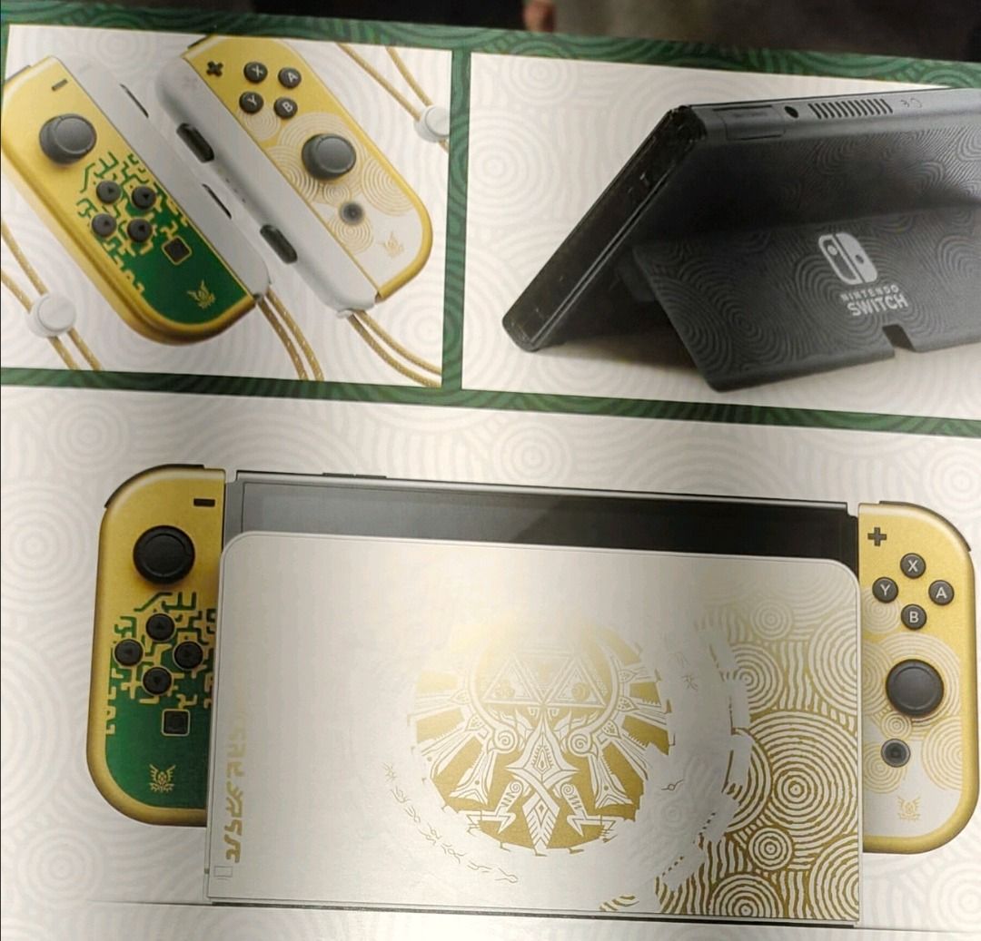 Slightly used Switch OLED Zelda tears of the kingdom console (1