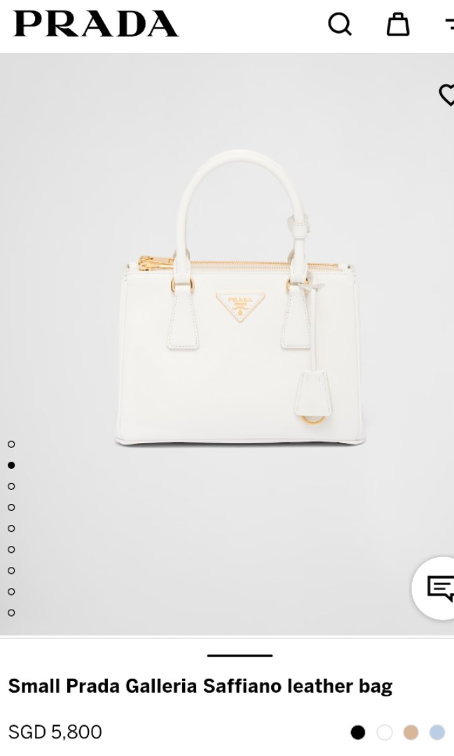 White/cider Small Prada Galleria Saffiano Special Edition Bag