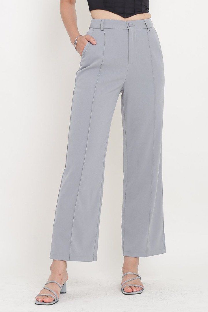 TYSON THIGH SLIT PANTS (PINK)