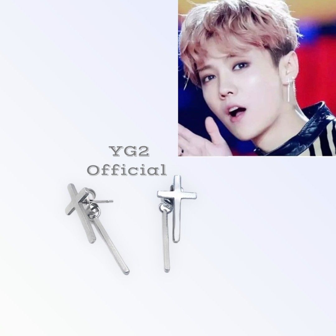Korean cross earrings sales