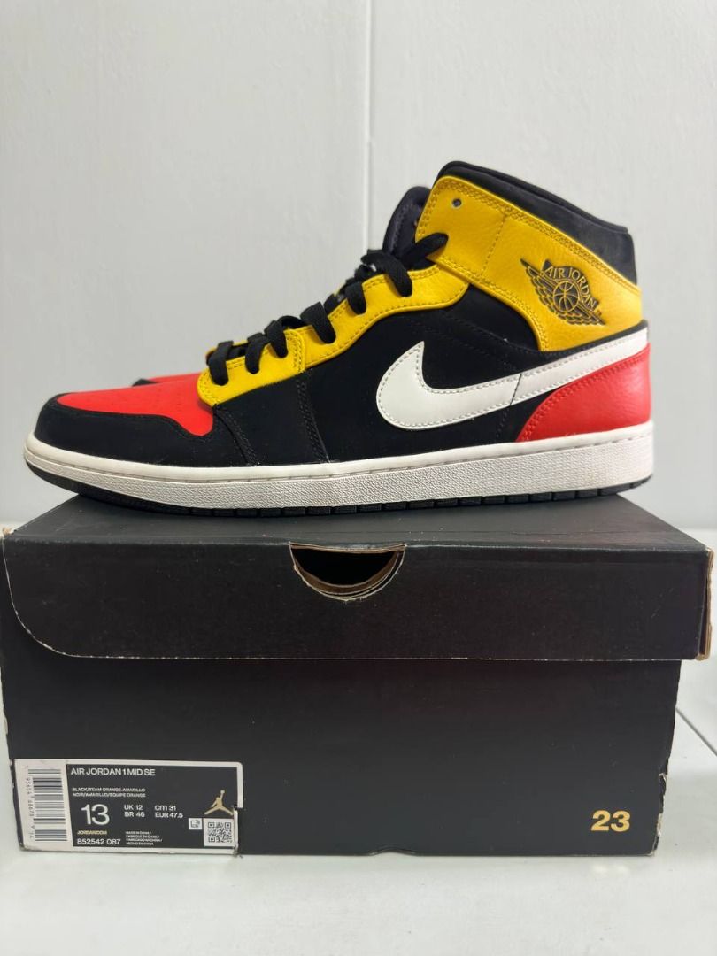 Aj 1 mid black cheap yellow