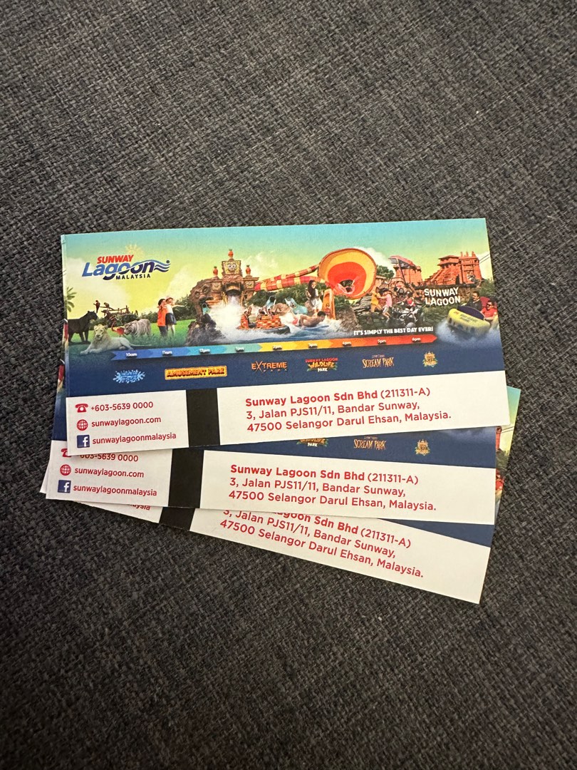 Sunway Lagoon ticket, Tickets & Vouchers, Event Tickets on Carousell