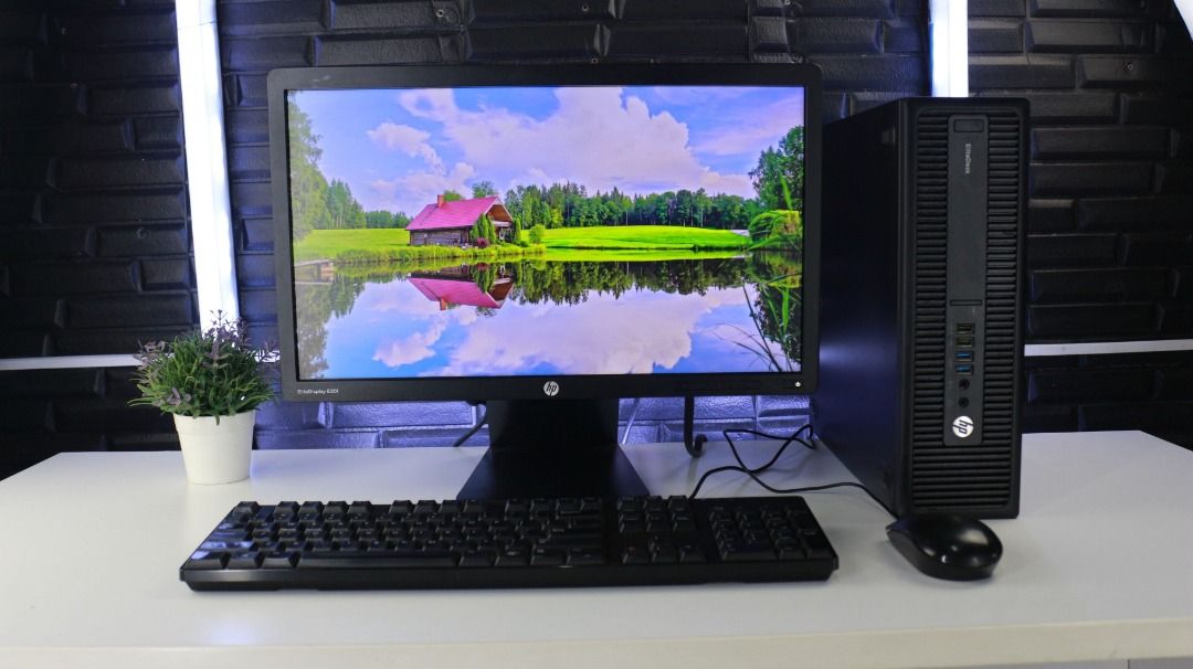 SUPER SALE HP ELITEDESK AMD A8 8600 DESKTOP 8GB RAM 500GB HDD 19 WIDE ...