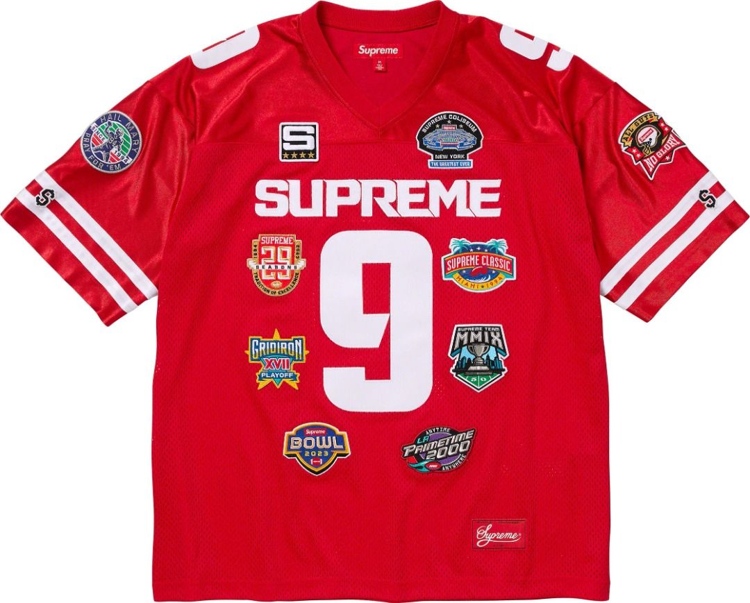 SUPREME CHAMPIONSHIPS EMBROIDERED FOOTBALL JERSEY, Men's Fashion