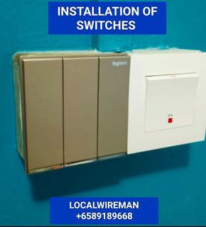 SWITCH / HEATER SWITCH/POWER POINT / LED LIGHTS