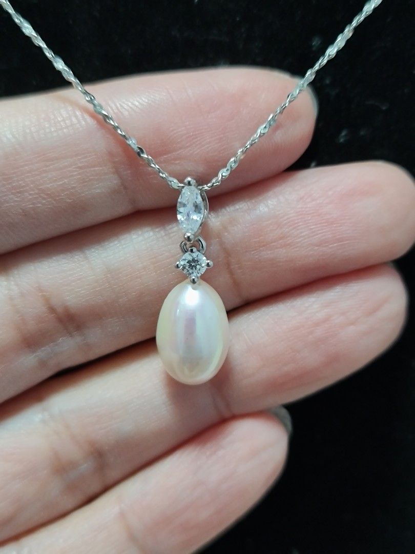 Freshwater pearl drop necklace new arrivals