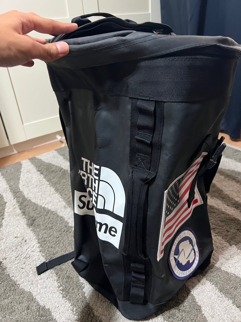 Supreme x north online face duffel bag