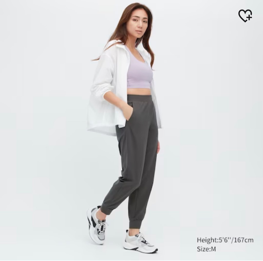 ANN2524: uniqlo women L size jogger/ uniqlo light grey jogger pants,  Women's Fashion, Bottoms, Other Bottoms on Carousell