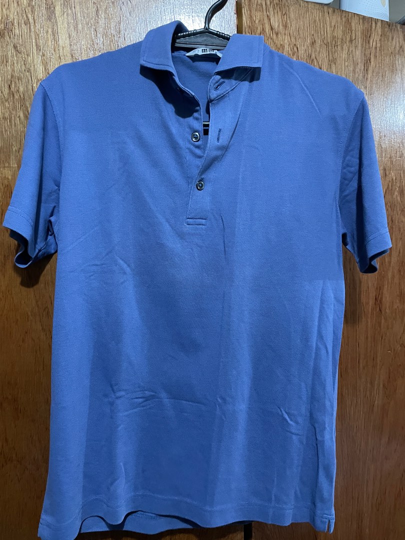 Uniqlo Pantone 279 Blue/Powder Blue Polo Shirt on Carousell