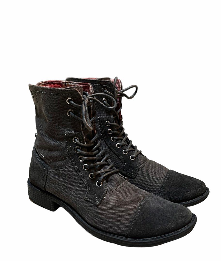 VINTAGE BOOTS STYLE STEFANO ROSSI BRAND ARMY BOOT MOTORCYCLE BOOT RED WING DR.MARTEN TIMBERLAND CLARKS