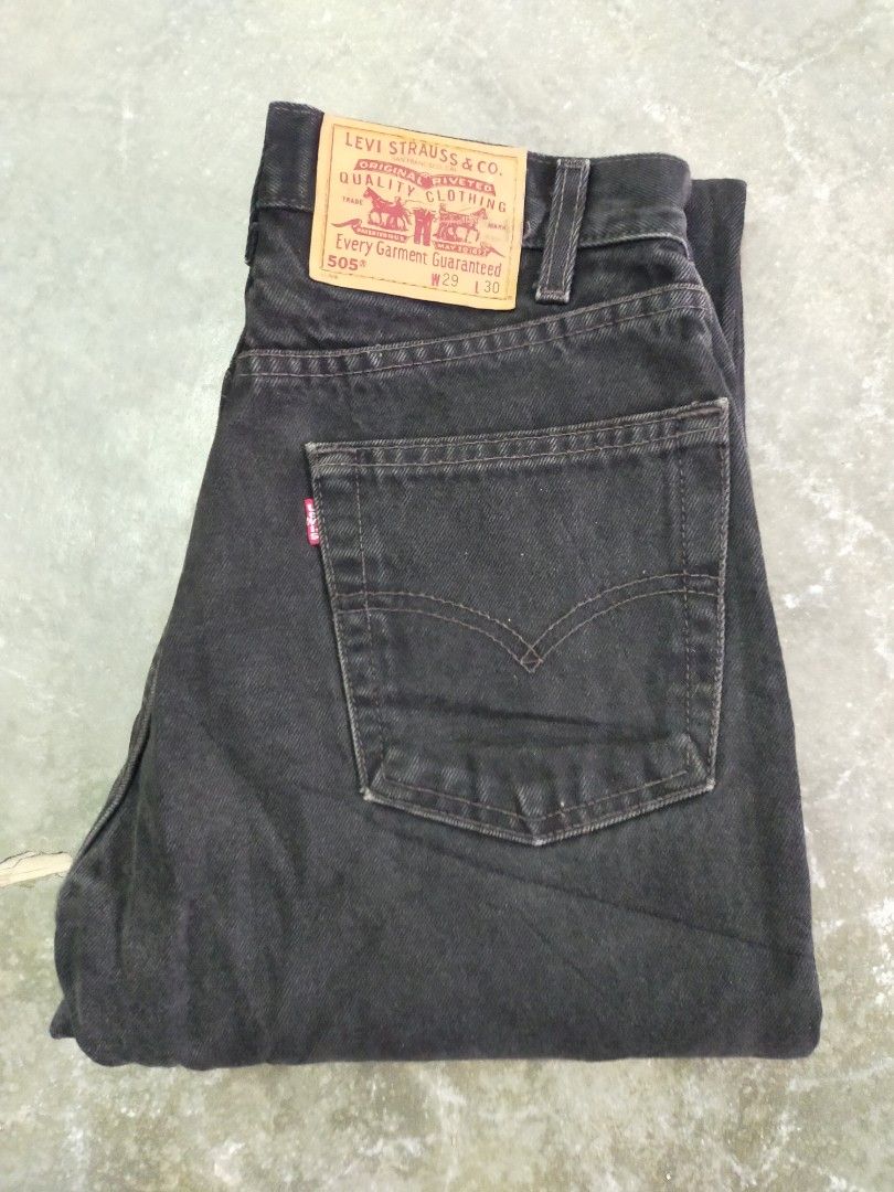 Black 505 levi sales jeans