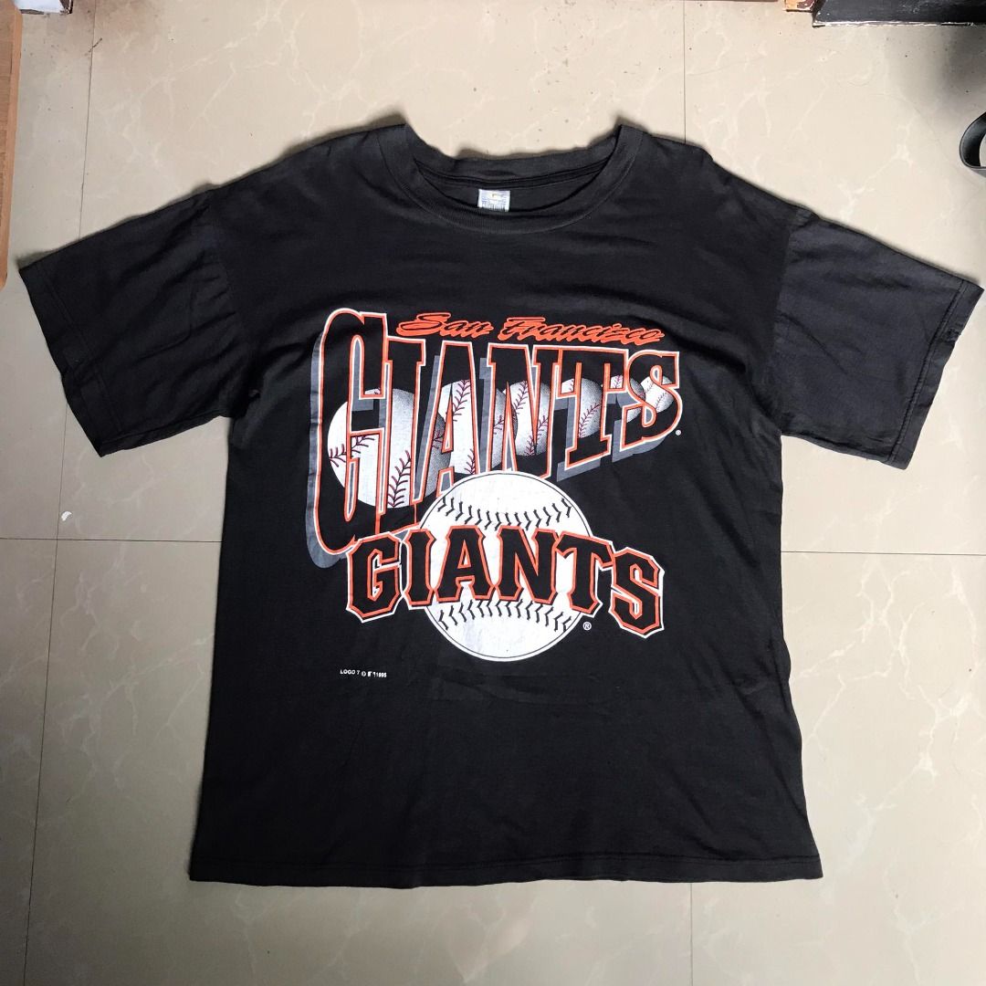 Vintage Nike SF Giants Center Swoosh T Shirt Medium Black MLB