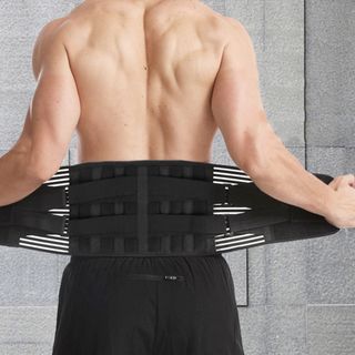 Fashion (Black)Medical Back Lumbar Support Belt Waist Orthopedic Brace  Posture Men Women Corset Spine Decompression Waist Trainer Pain Relief MAA