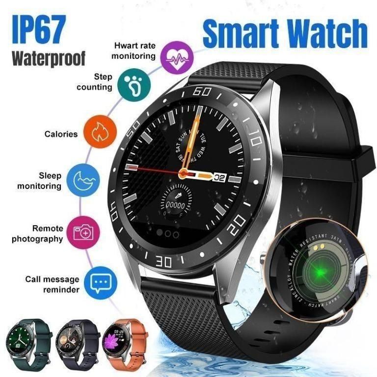 Wearfit hybrid smartwatch GT105 Bluetooth Smart Watch IP67 Waterproof Heart Rate Monitor Pedometer Calorie Counter Sleep Monitor Call Remind