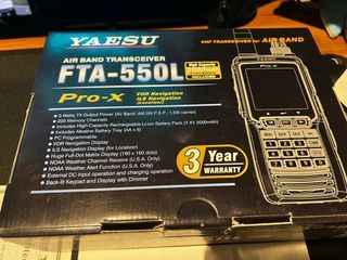 Yaesu FTA-550L Pro-X Air Band Transceiver 2000mAh battery for Flying