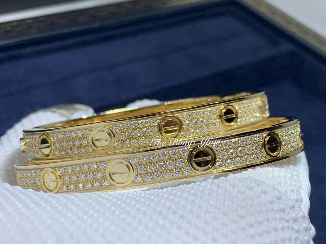 White gold diamond new arrivals cartier love bracelet