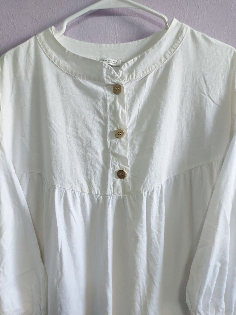Zara buttoned oversized shirt dress store