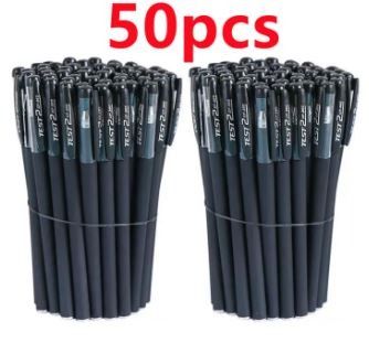 100pcs MUJI ins style Gel Pen Black ballpen Ball Pen Students Pens 0.5mm school Grind