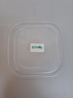 130mm PET Lid for 500ml Square Paper bowl