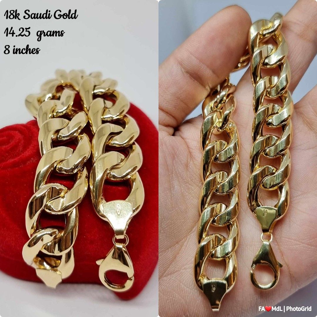 18k saudi gold, Women's Fashion, Jewelry & Organizers, Bracelets