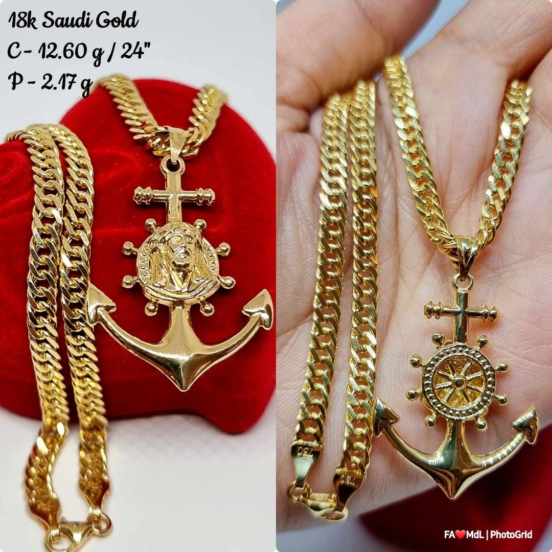 18K Saudi Gold Necklace, Women's Fashion, Jewelry & Organizers, Necklaces  on Carousell