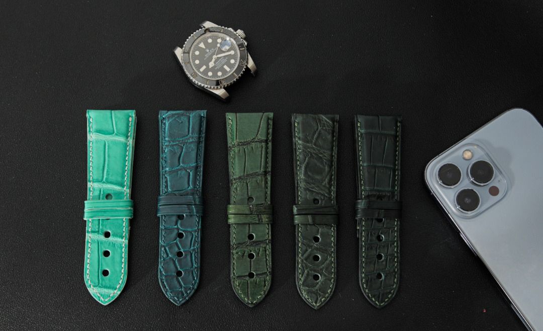 Genuine crocodile leather watch strap store