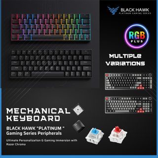 🦅 (𝐒𝐆 𝐒𝐓𝐎𝐂𝐊) BlackHawk Mechanical Keyboard "Platinum Series"