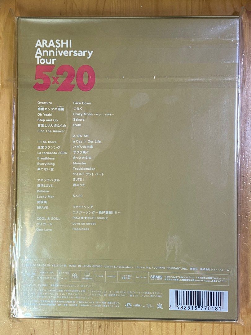 嵐ARASHI Anniversary Tour 5x20 演唱會初回限定盤Blu-ray 日版, 興趣