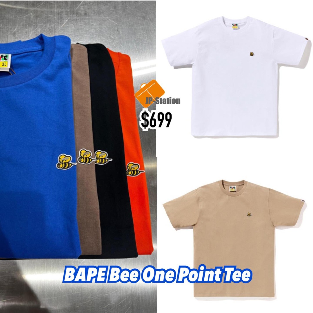 日本代購BAPE 🇯🇵 Bee One Point Tee, 男裝, 上身及套裝, T-shirt