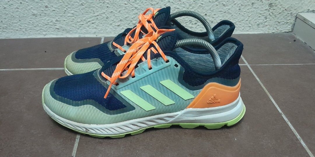 Adidas blue and sale orange hockey shoes