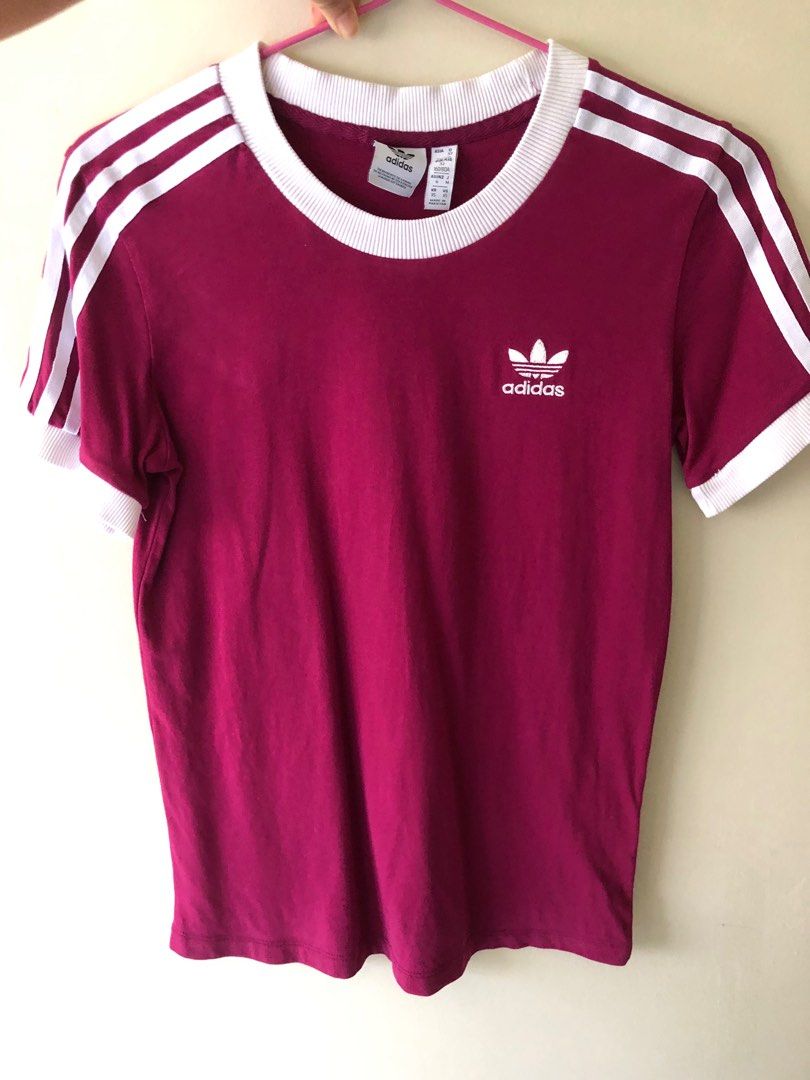 Womens maroon hot sale adidas shirt