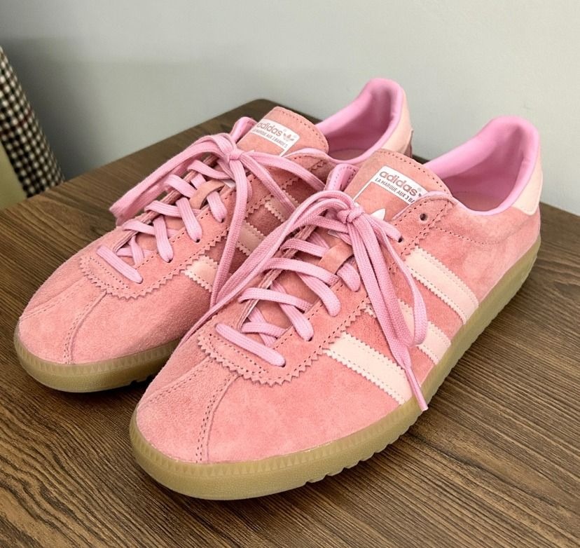 🕶️adidas originals Bermuda 馬卡龍配色耐磨透氣低幫板鞋女款粉色