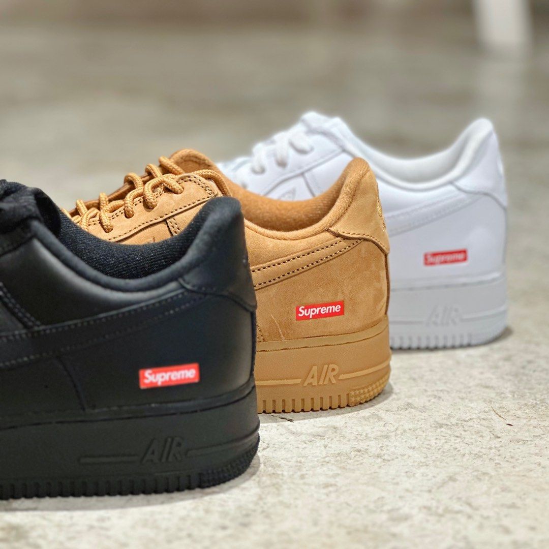 Air Force 1 Low X Supreme (Category: Sneakers) located in Quezon City. Submitted by inside_plug (Listing ID 1247042568, Image 3). Description: For sale Air Force 1 Low X Supreme White: 6, 6.5, 7, 8, 8.5, 9, 9.5, 10, 10.5, 11us mens - P13,000 Black: 8, 8.5, 9, 9.5, 10, 11us mens - P13,000 Wheat: 8.5us mens - P16,000 All brand new Other sizes available for pre-order. Dm us to purchase. For more supreme/hype items, check out our: 📌 2nd flr., AVA Sh