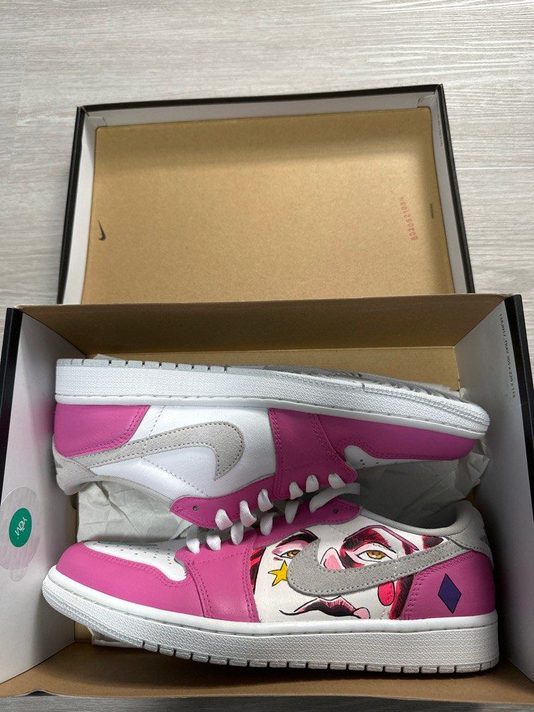 Custom online pink jordans