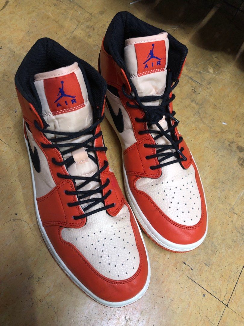 Nike air jordan 1 retro online mid se team orange black