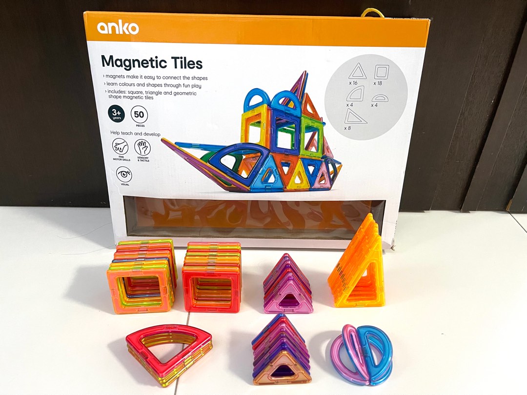 Anko Magnetic Tiles Hobbies Toys Toys Games on Carousell