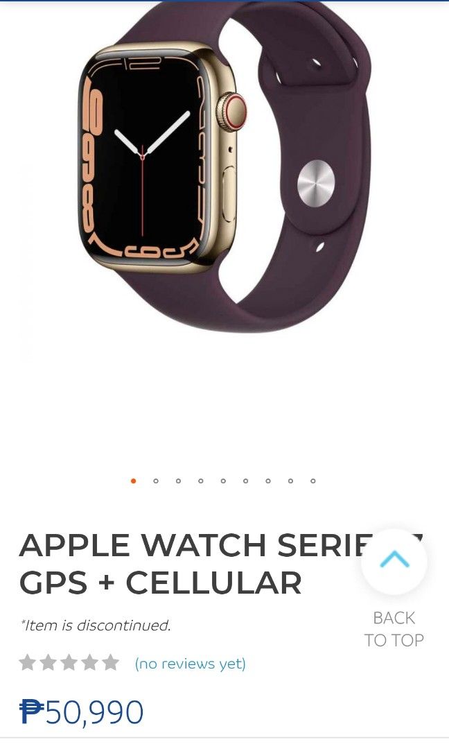 Apple Watch Series 7 45mm Gold Stainless Steel Case Dark Cherry