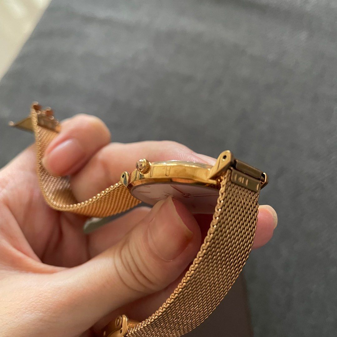Daniel wellington petite melrose rose gold mesh metallic bracelet hot sale