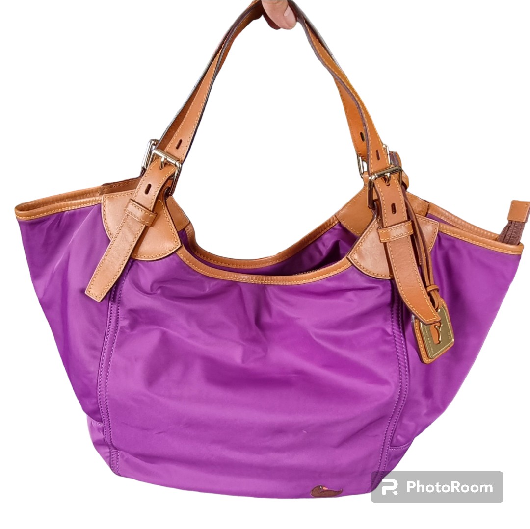 Authentic Dooney and Bourke Purple Nylon Large Tote Shoulder bag on ...
