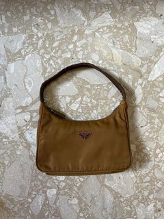 SOLD OUT Vintage Prada Brown Tessuto Mini Hobo Handbag / 90s 