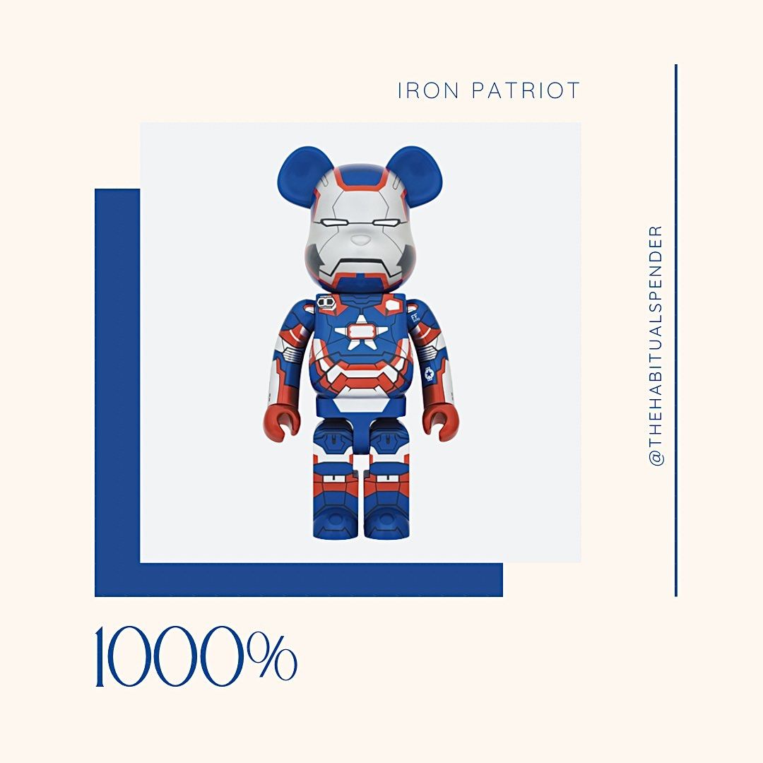 BE@RBRICK - BE@RBRICK IRON PATRIOT 1000％　ベアブリック BE@RBRICK IRON PATRIOT 1000％