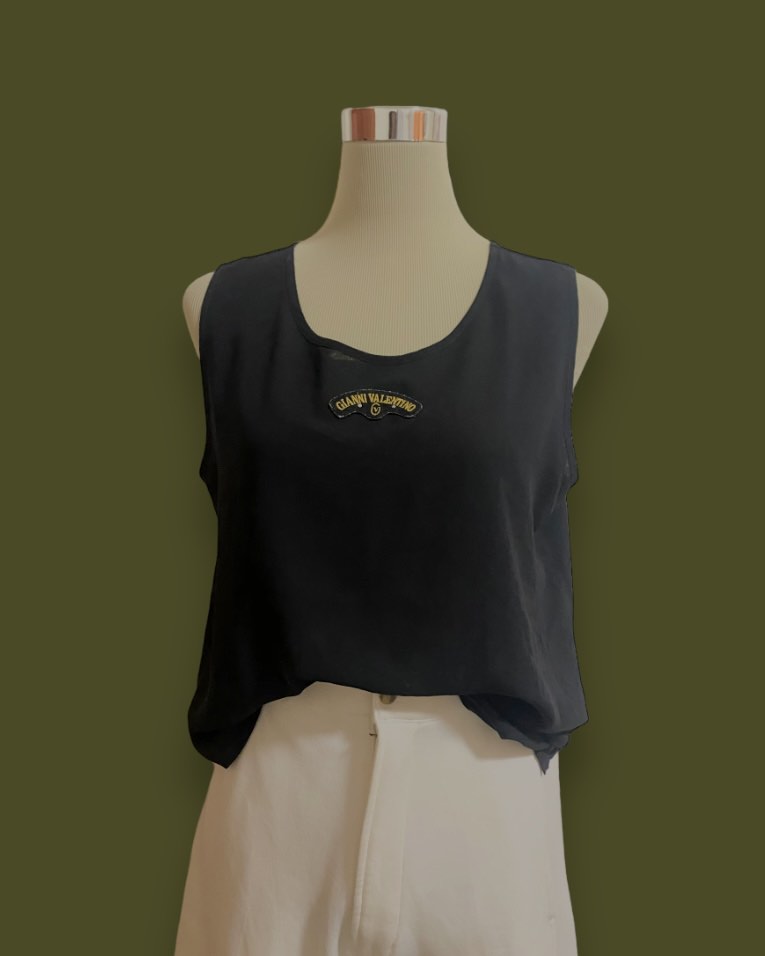 black Valentino tank top, Women's Fashion, Tops, Sleeveless on